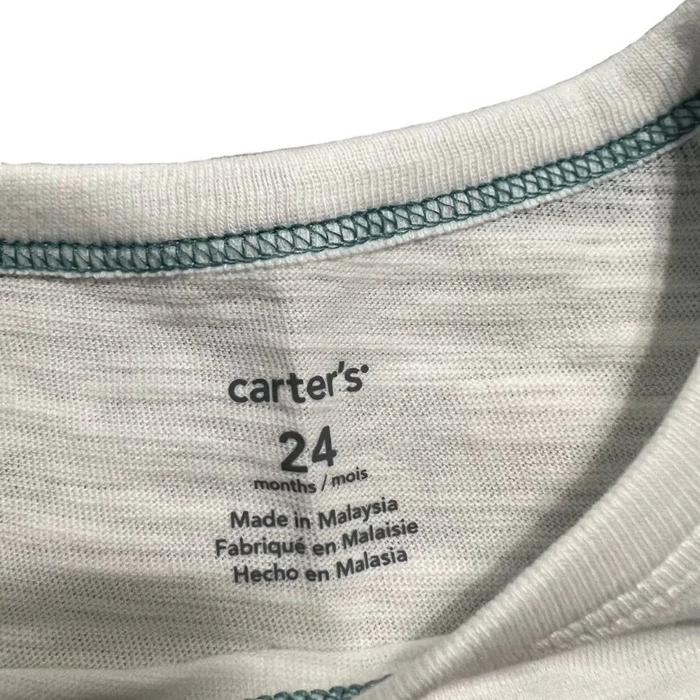 NEW Carter's 24m Navy Striped Pocket Shirt